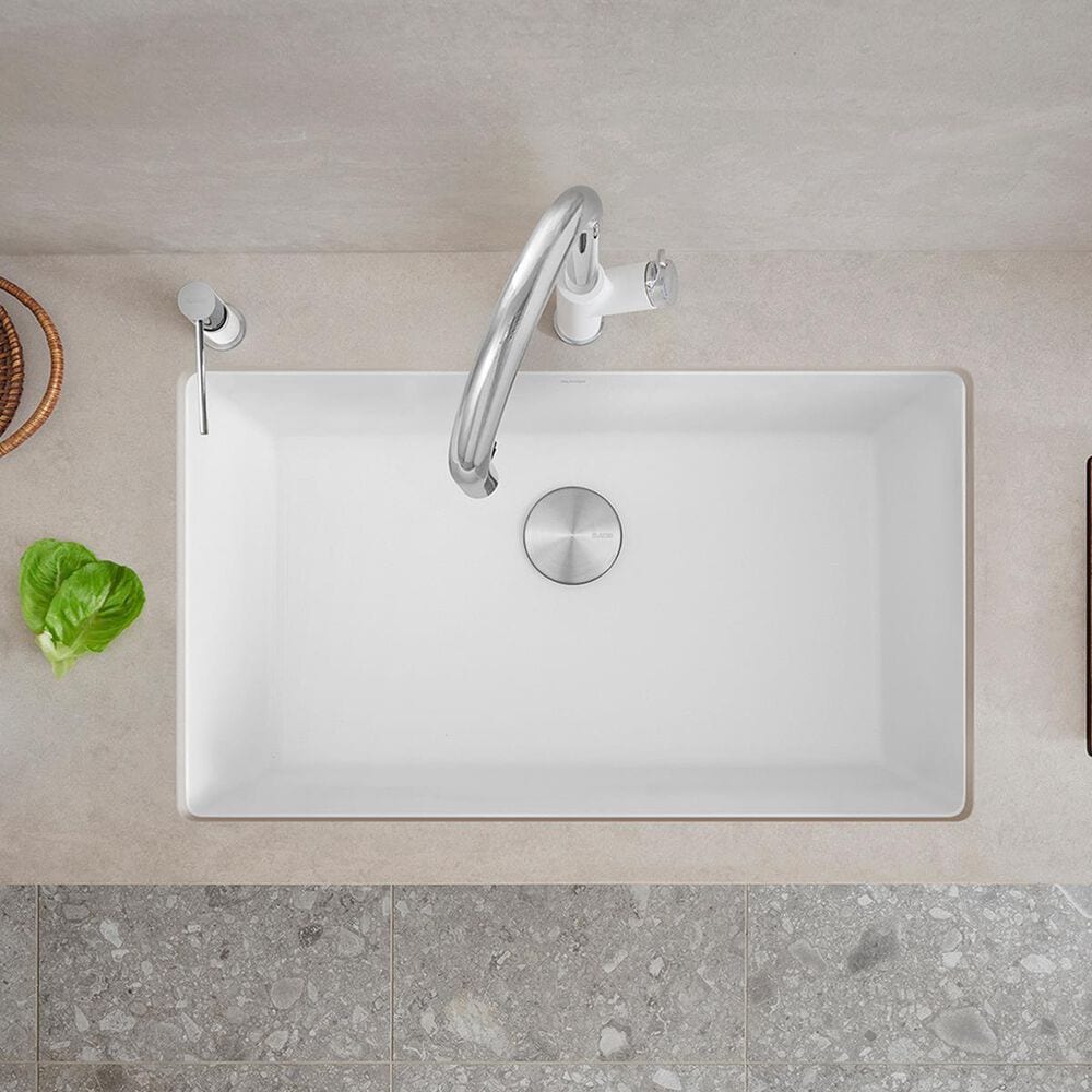 Blanco Precis 32&quot; Super Single Bowl Kitchen Sink in White, , large
