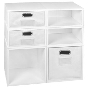 Regency Global Sourcing Niche Cubo 8-Piece Storage Set in White Wood Grain/White, , large