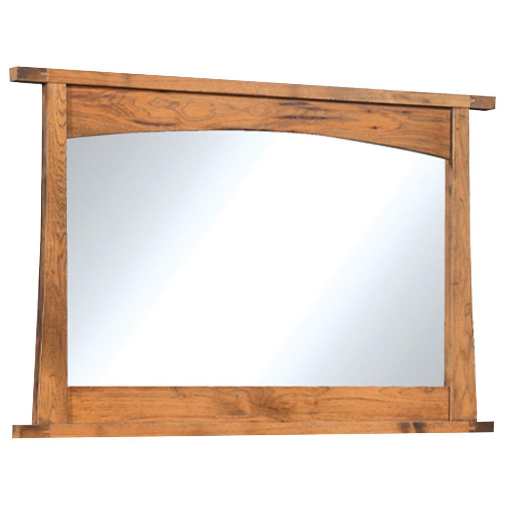 Briarwood Jack and Jill Rectangular Mirror for 7-Drawer Dresser in Rustic Hickory Cappuccino, , large