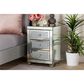 Baxton Studio Ralston 3-Drawer Nightstand in Mirrored, , large
