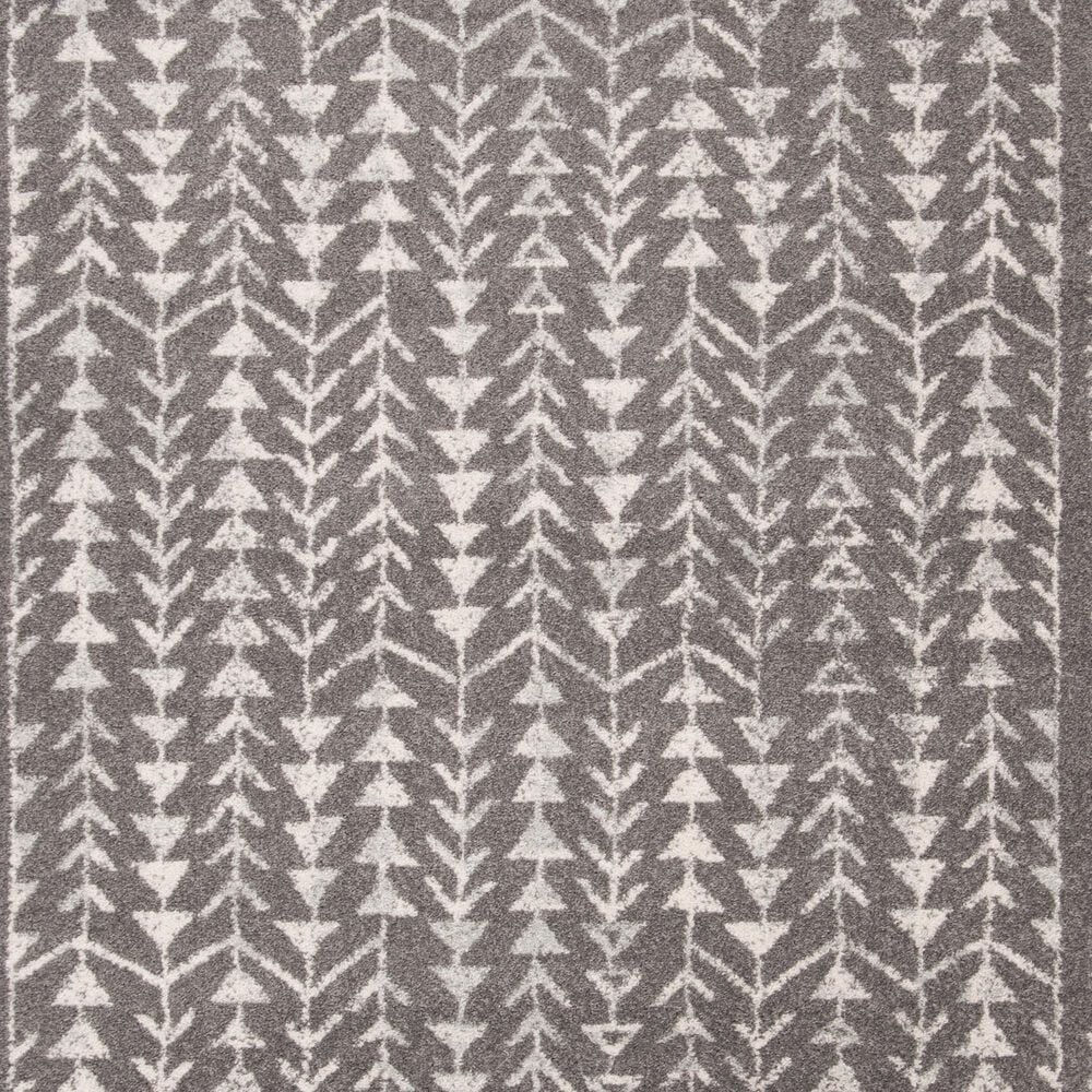 Safavieh Tulum  6&#39;7&quot; Round Ivory and Dark Grey Area Rug, , large