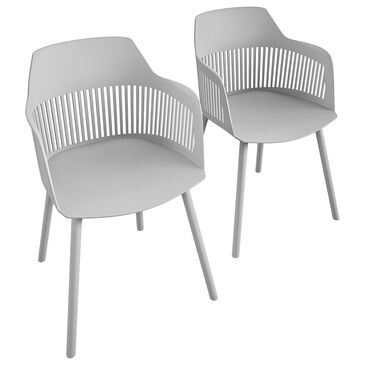 DHP Camelo Patio Slat Back Dining Chair in Light Gray (Set of 2), , large