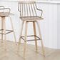 Lumisource Preston Swivel Barstool in Whitewashed and Antique Copper, , large