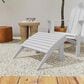Linon Home Decor Adirondack Patio Ottoman in White, , large