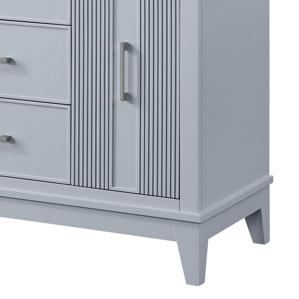 37B Fenwick 48" Single Bathroom Vanity in Soft Blue with Glossy White Composite Stone Top and Backsplash, , large