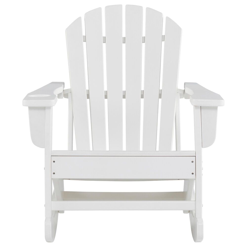 Ashley Sundown Treasure Patio Rocking Chair in White, , large
