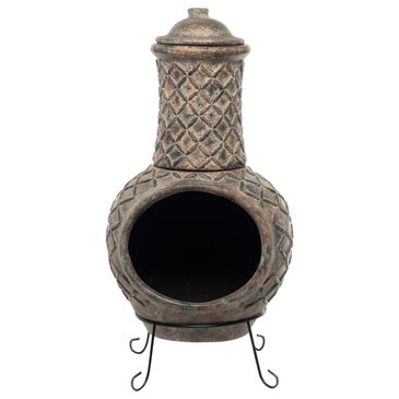 Alfresco Home Large Lattice Chiminea in Wood, , large