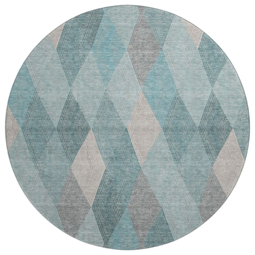 Dalyn Rug Company The Reserve TR11 Turquoise 8" Round Indoor/Outdoor Area Rug, , large