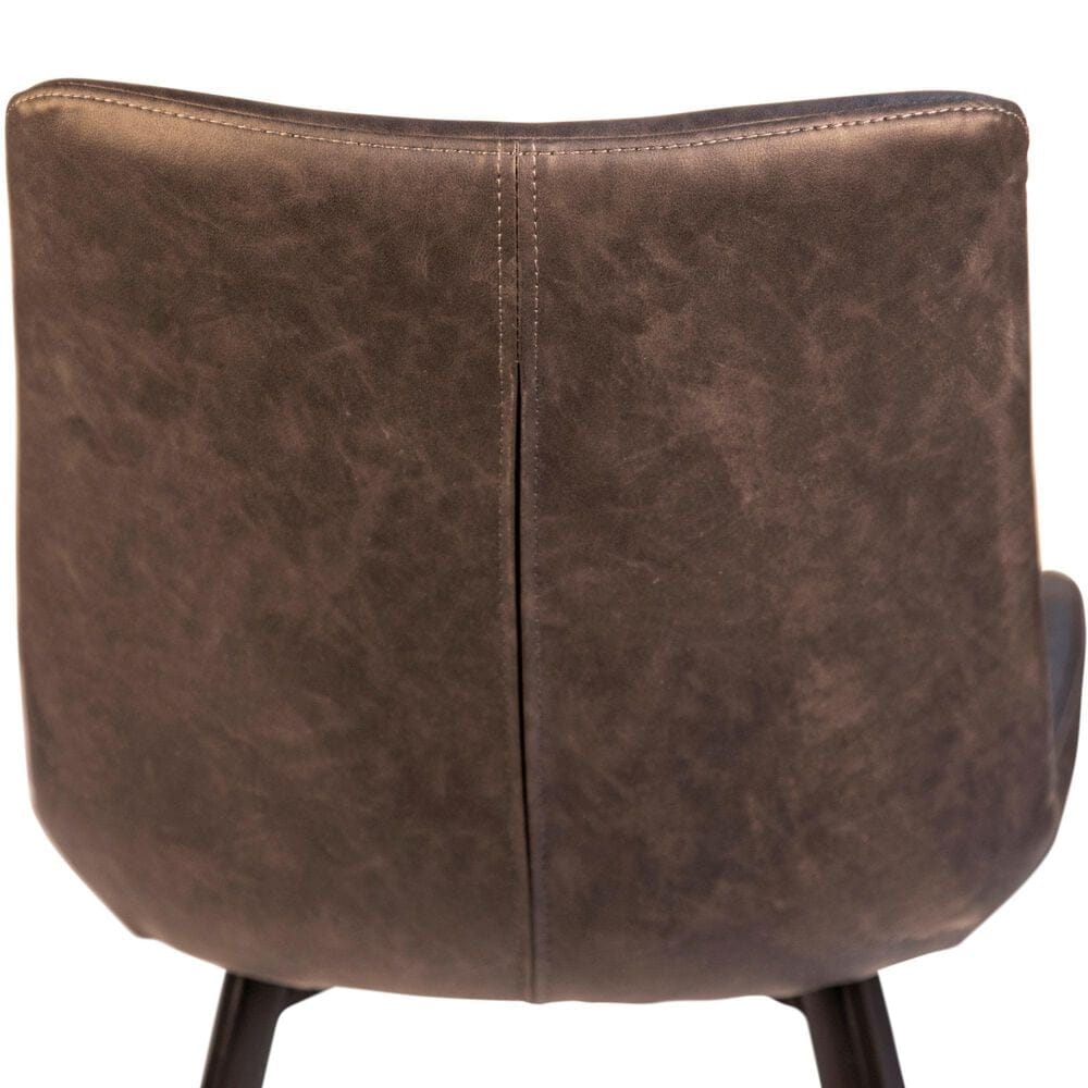 Blue Sun Designs Bannon Side Chair with Antique Grey Cushion in Brown and Black, , large