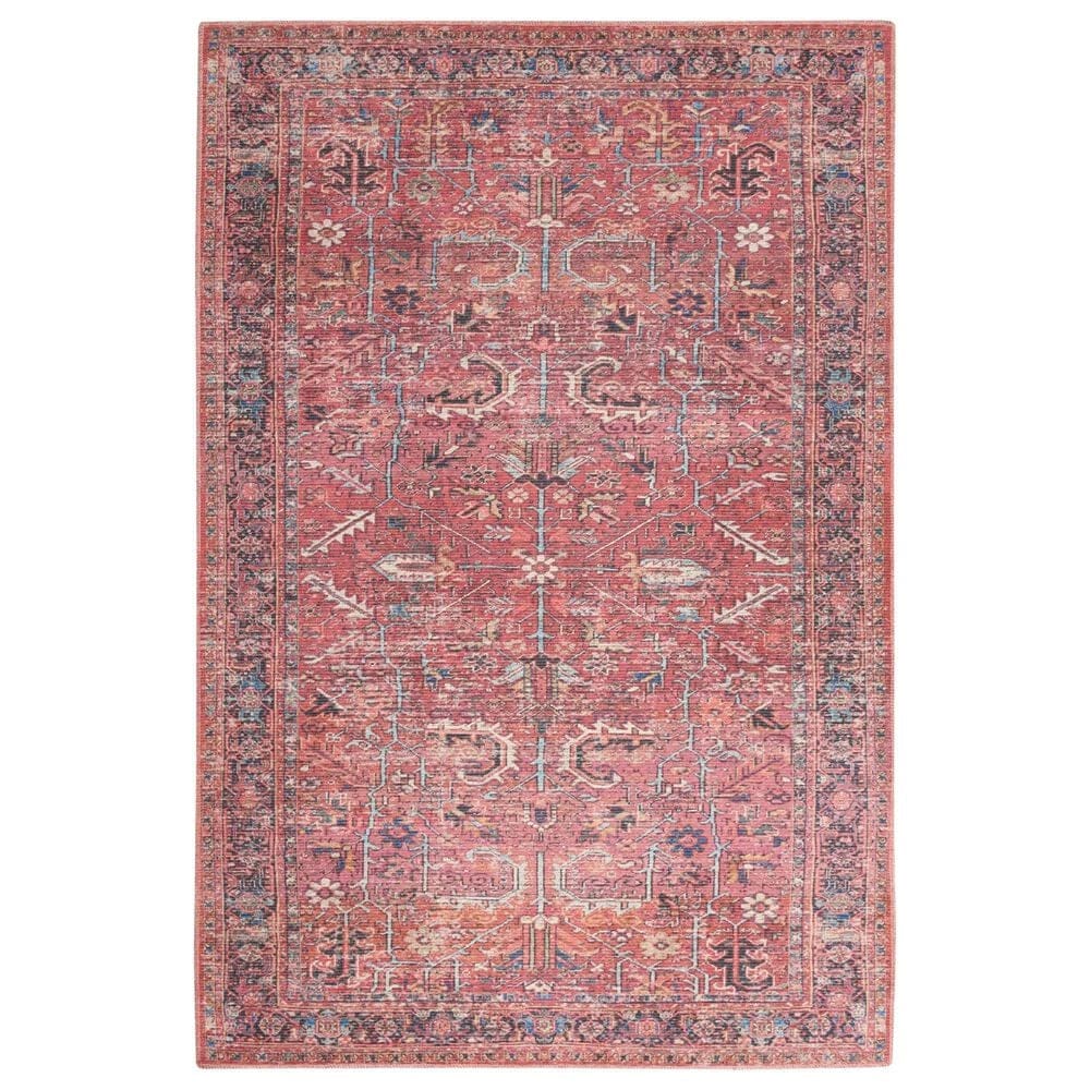 57 Grand by Nicole Curtis Series 1 Brick Red, Navy and Ivory 7"10" x 9"10" Area Rug, , large