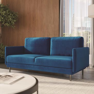 37B Sofa in Navy Blue Velvet, , large