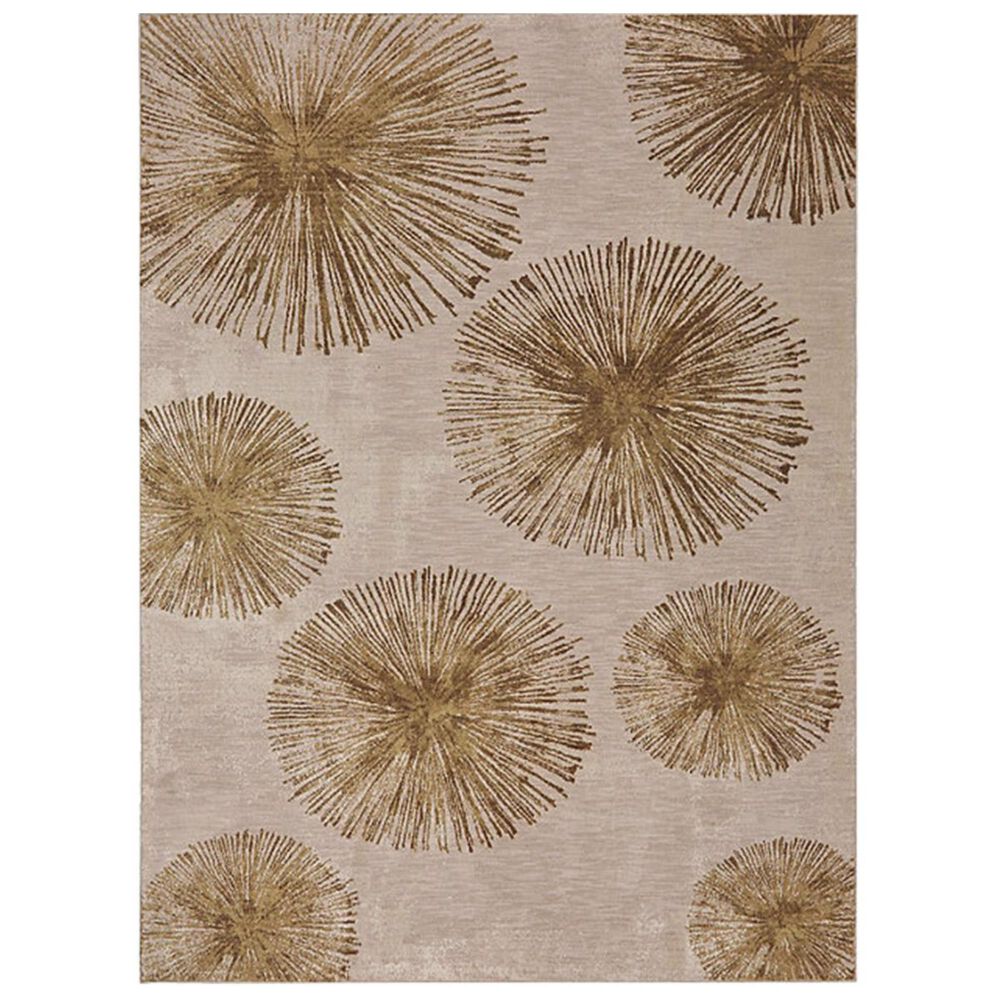 Karastan Cosmopolitan Haight 90964-80249 5"3" x 7"10" Brushed Gold Area Rug, , large
