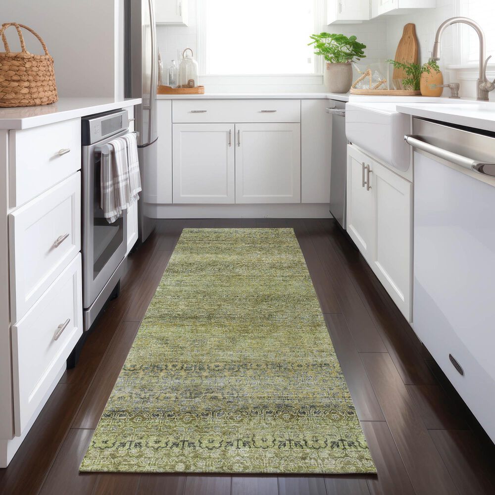 Dalyn Rug Company Burano BU12 2&#39;3&quot; x 7&#39;6&quot; Aloe Indoor/Outdoor Runner, , large