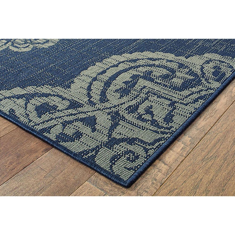 Oriental Weavers Marina 5929B 5&#39;3&quot; x 7&#39;6&quot; Navy and Grey Area Rug, , large