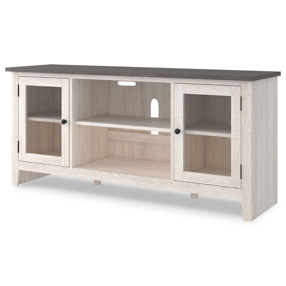 Ashley Dorrinson 60&quot; TV Stand in Gray and Antique White, , large