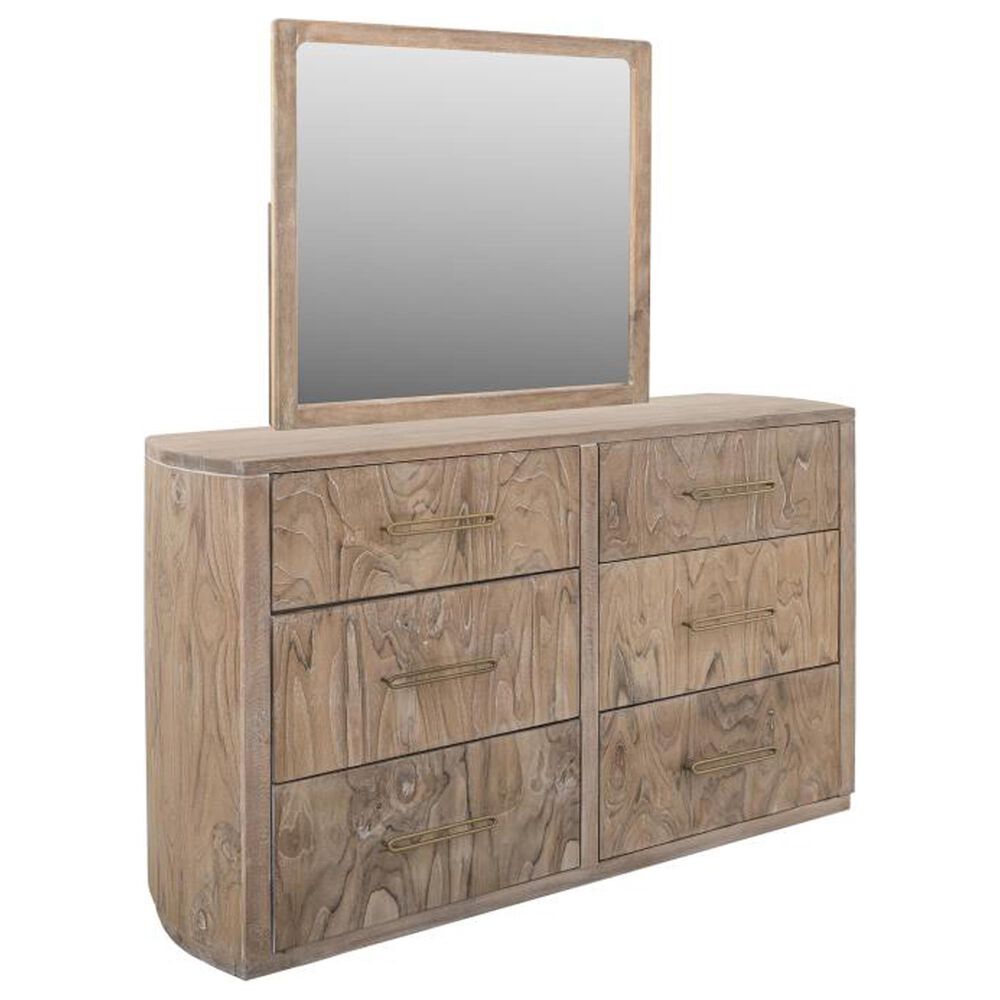 Fallridge Balam 6-Drawer Dresser and Mirror in White, , large