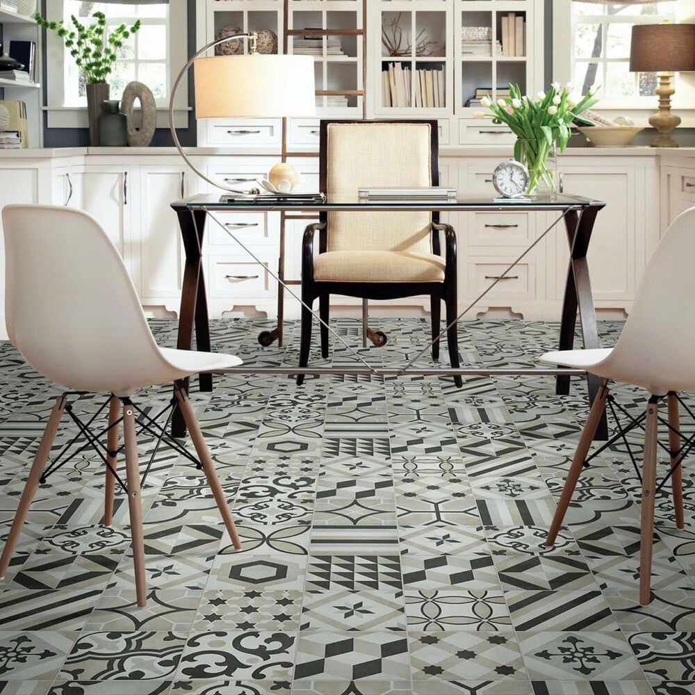 Shaw Revival Mix Pearl 8" x 8" Porcelain Tile, , large