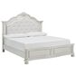 Ashley Montelaine California King Upholstered Panel Bed in Antique White, , large