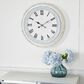 Maple and Jade 22" Wall Clock in White, , large