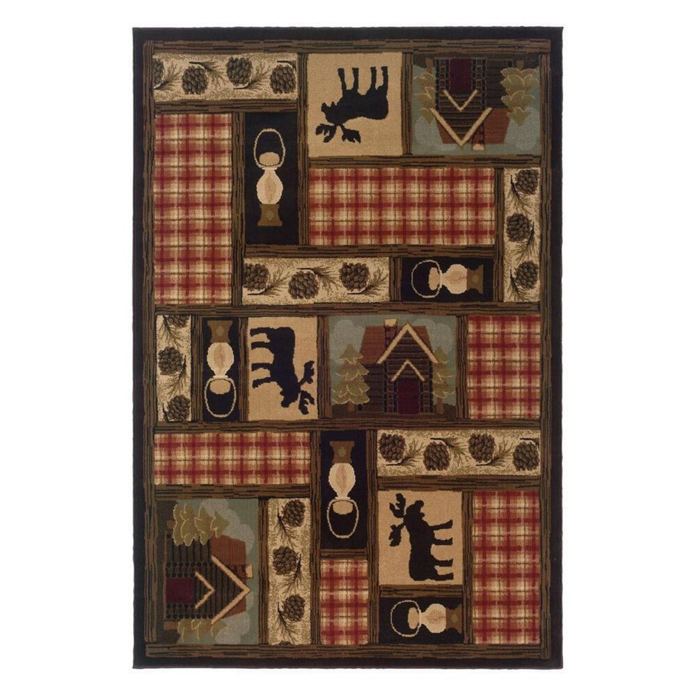 Oriental Weavers Hudson 1067A 1"10" x 3"3" Brown Scatter Rug, , large