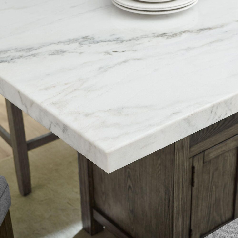 Crystal City Grayson 6Piece Counter Height Dining Set in Driftwood