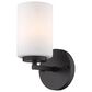 Golden Lighting Manhattan 1-Light Bath Vanity in Matte Black, , large