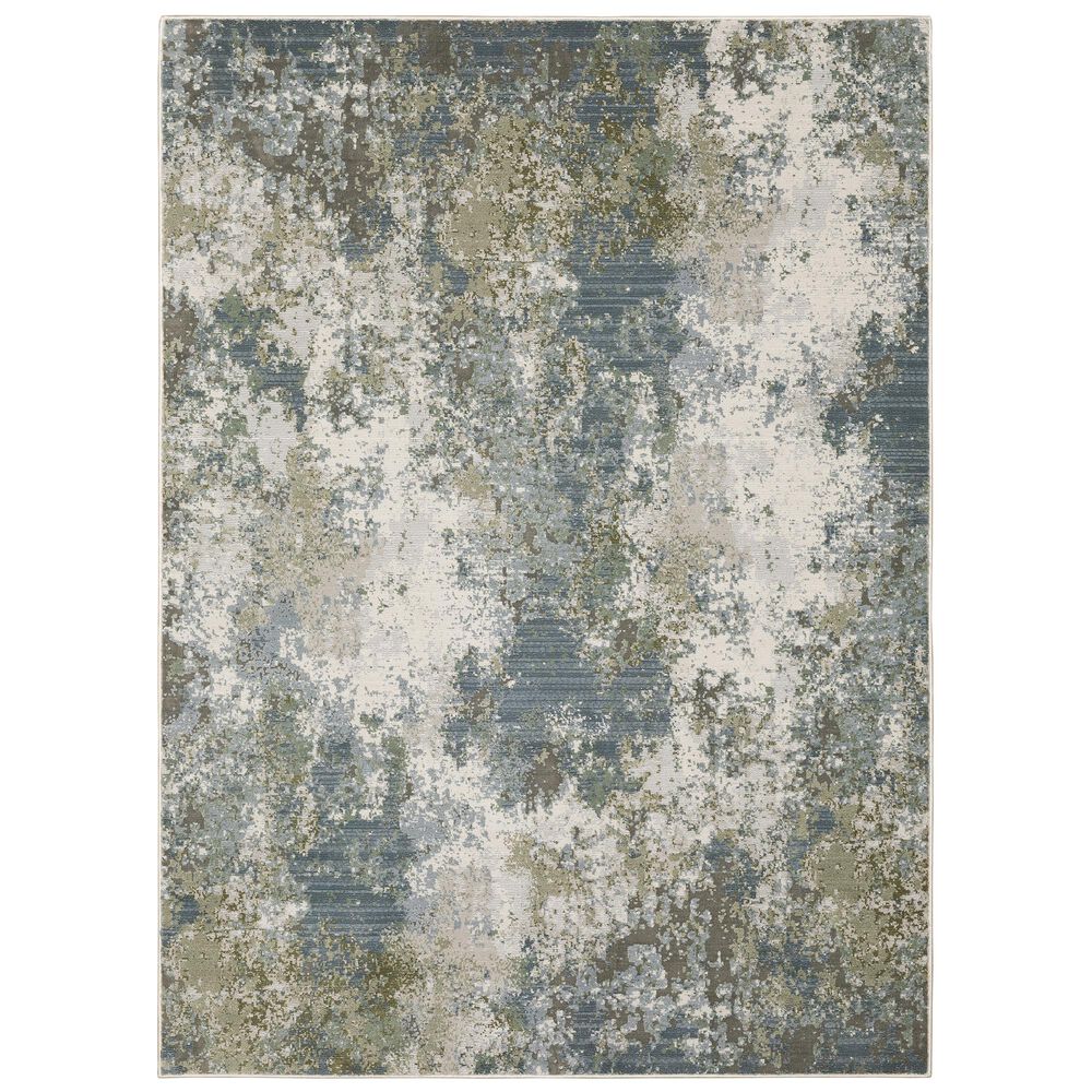 Oriental Weavers Caravan Blue Skies 9"10" x 12"10" Blue and Green Area Rug, , large