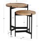 Linon Home Decor Evanston 2-Piece Nesting Table Set in Natural and Black, , large