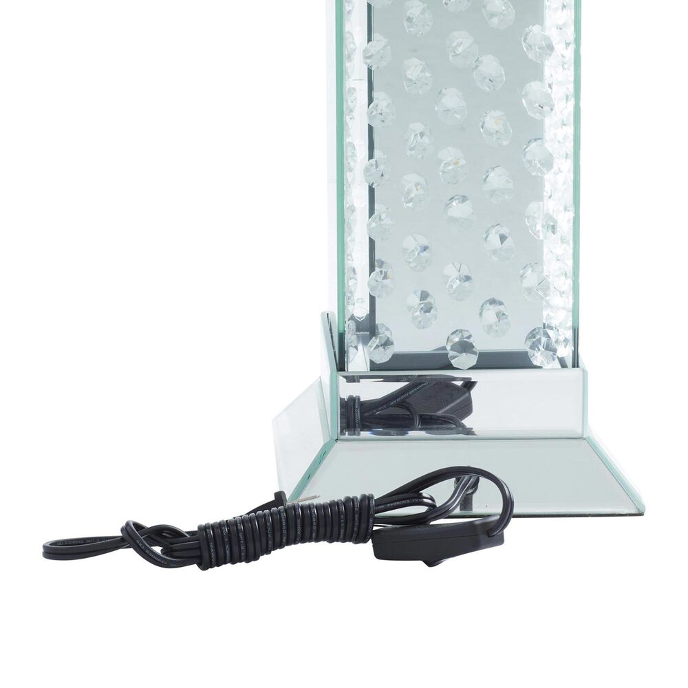 Maple and Jade Glam Table Lamp with Square Shade in Silver, , large