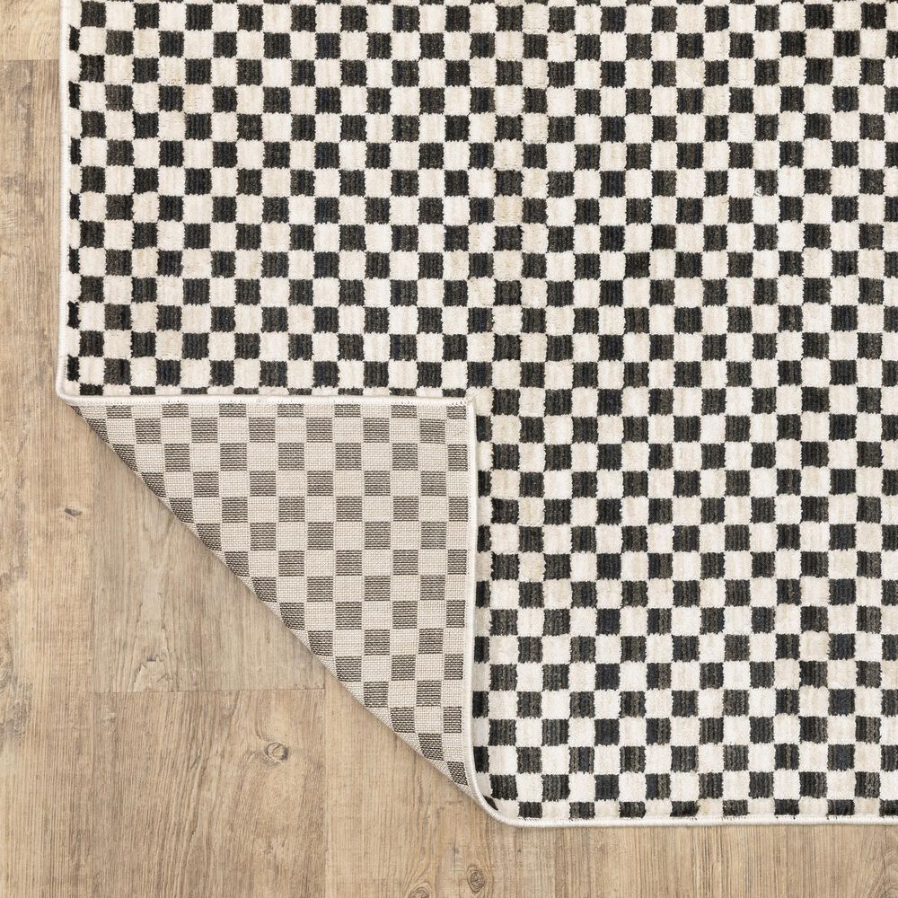 ROW by Oriental Weavers Hunter Black and Ivory 9'10" x 12'10" Area Rug, , large