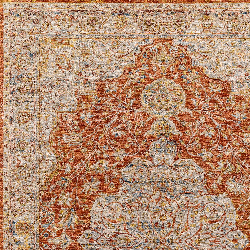 Surya Mona Lisa 5&#39; x 7&#39;5&quot; Brick Red, Tan, Mustard, Dark Blue, Sage, Burgundy and Olive Area Rug, , large