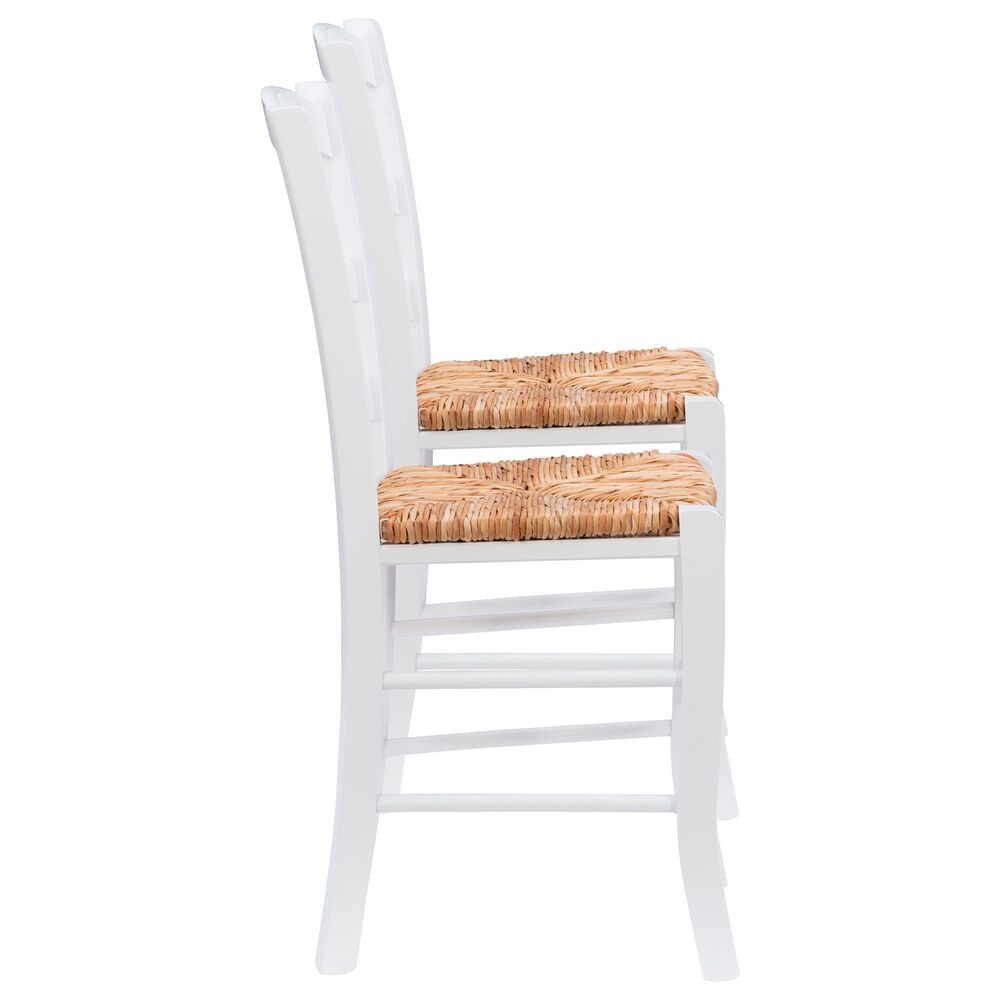 Linon Home Decor Carmelo Side Chair in White (Set of 2), , large