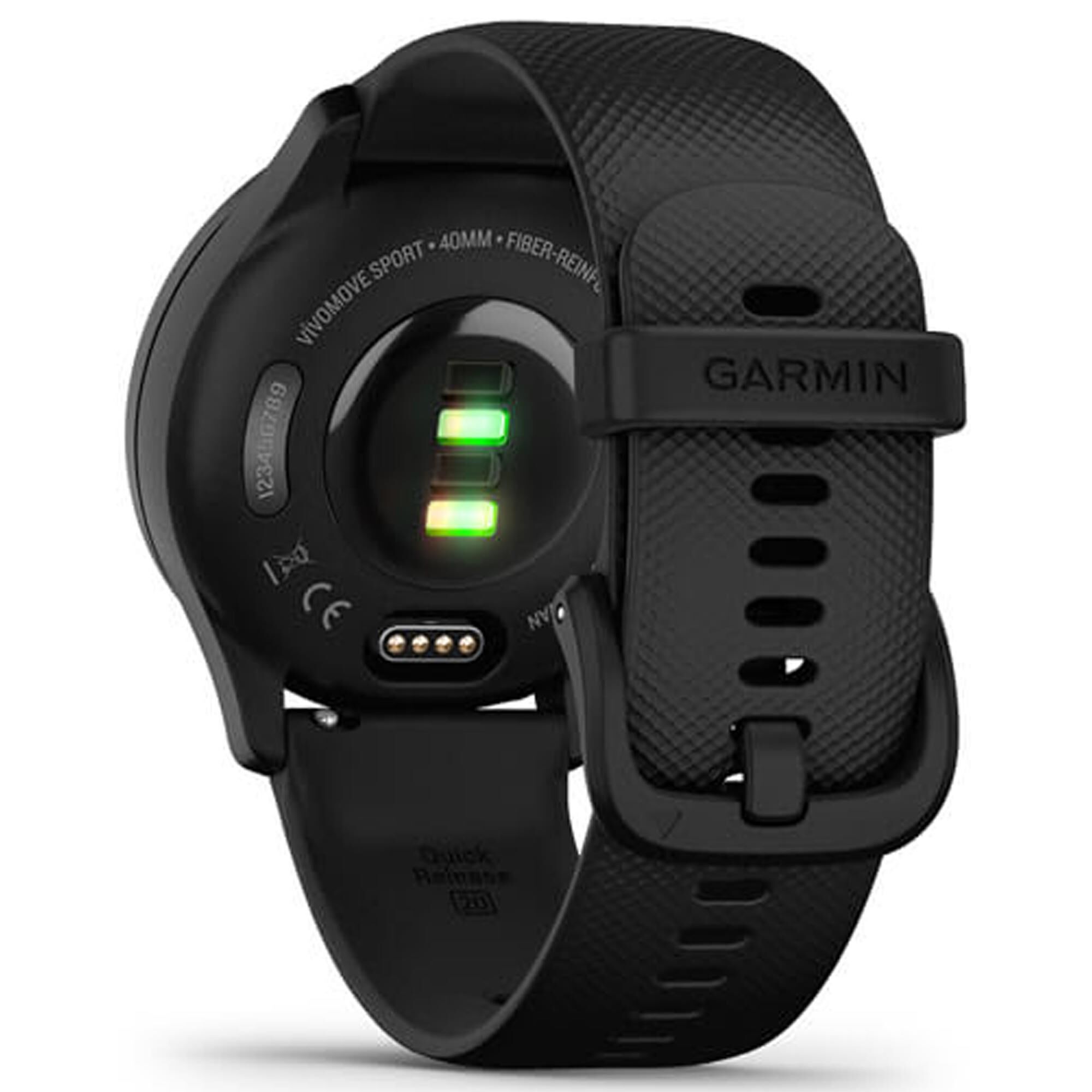 Garmin Vivomove Sport Smartwatch 28mm Black Case with Silicone