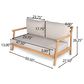 Hearth and Haven Outdoor Loveseat with Cushions and Teak Frame in Beige, , large