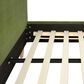 Jennifer Taylor Home Roman Queen Platform Bed with Olive Green Upholstered in Natural Whitewashed, , large