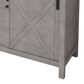 Lexora Home Marsyas 80" Double Bathroom Vanity in Ash Grey with White Quartz Top and Rectangular Sinks, , large