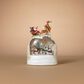 The Gerson Company 9.5"H Battery-Operated Lighted Spinning Water Globe with Sleigh in White, , large