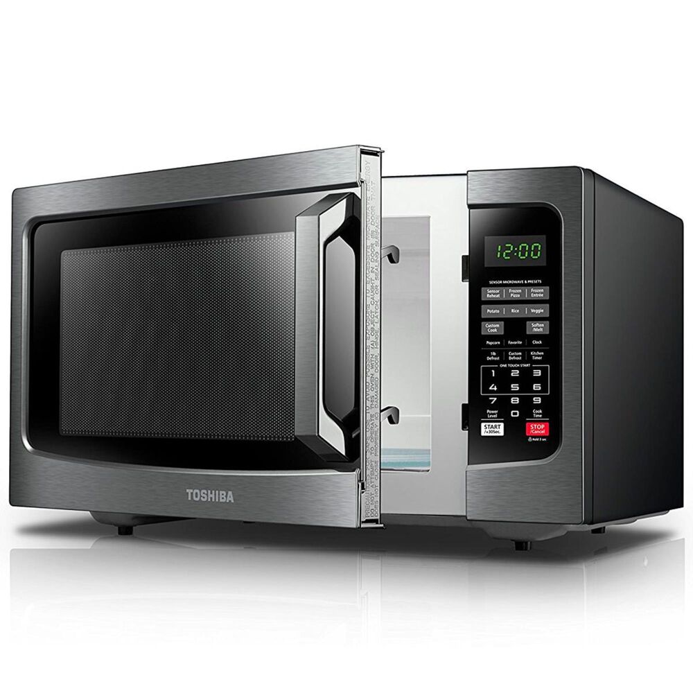 Toshiba 1.2 Cu. Ft. Microwave Oven in Black Stainless Steel, , large