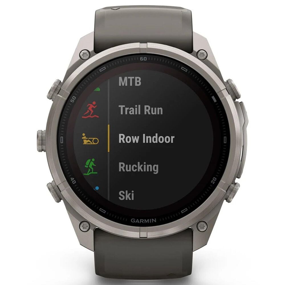 Garmin fenix 9 Pro inReach Solar Smartwatch 51mm Titanium with Pebble Gray and Silver Gray Silicone Band, , large
