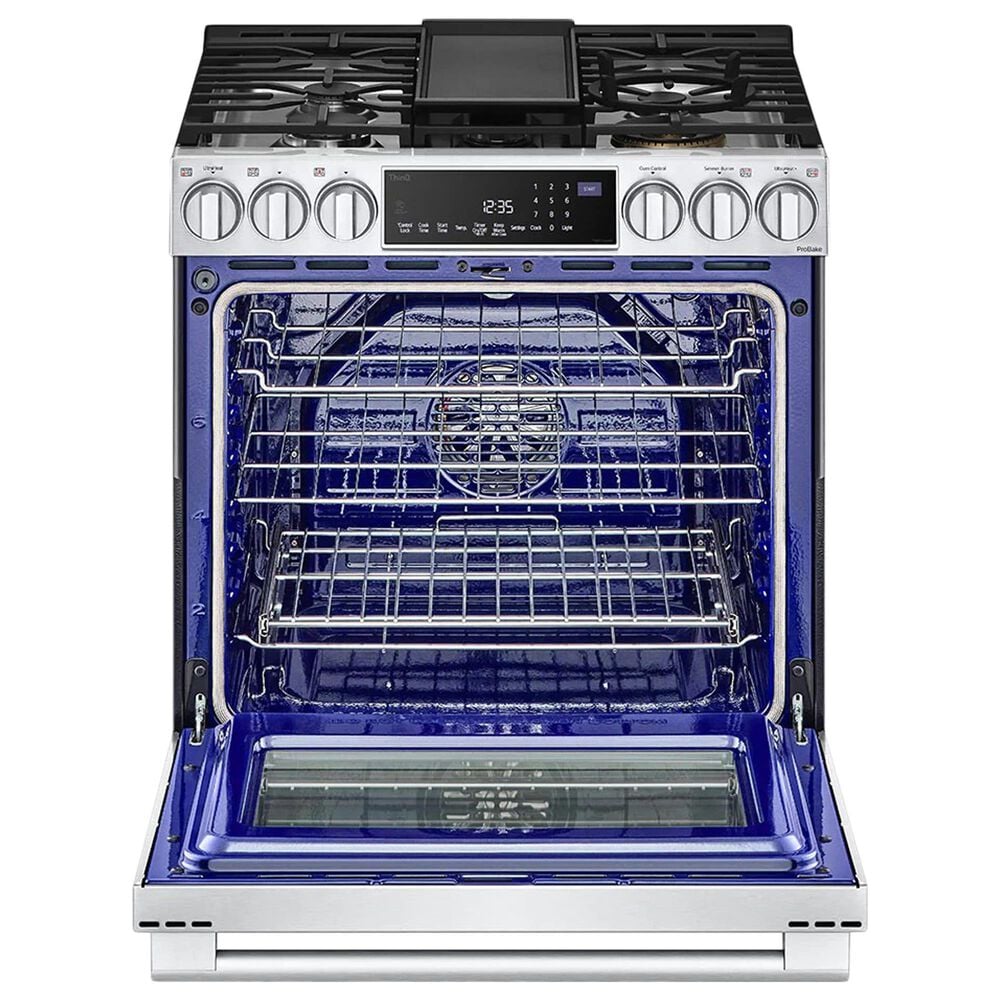 LG Studio 6.3 Cu. Ft. Slide-in Gas Range with ProBake Convection in Stainless Steel, , large