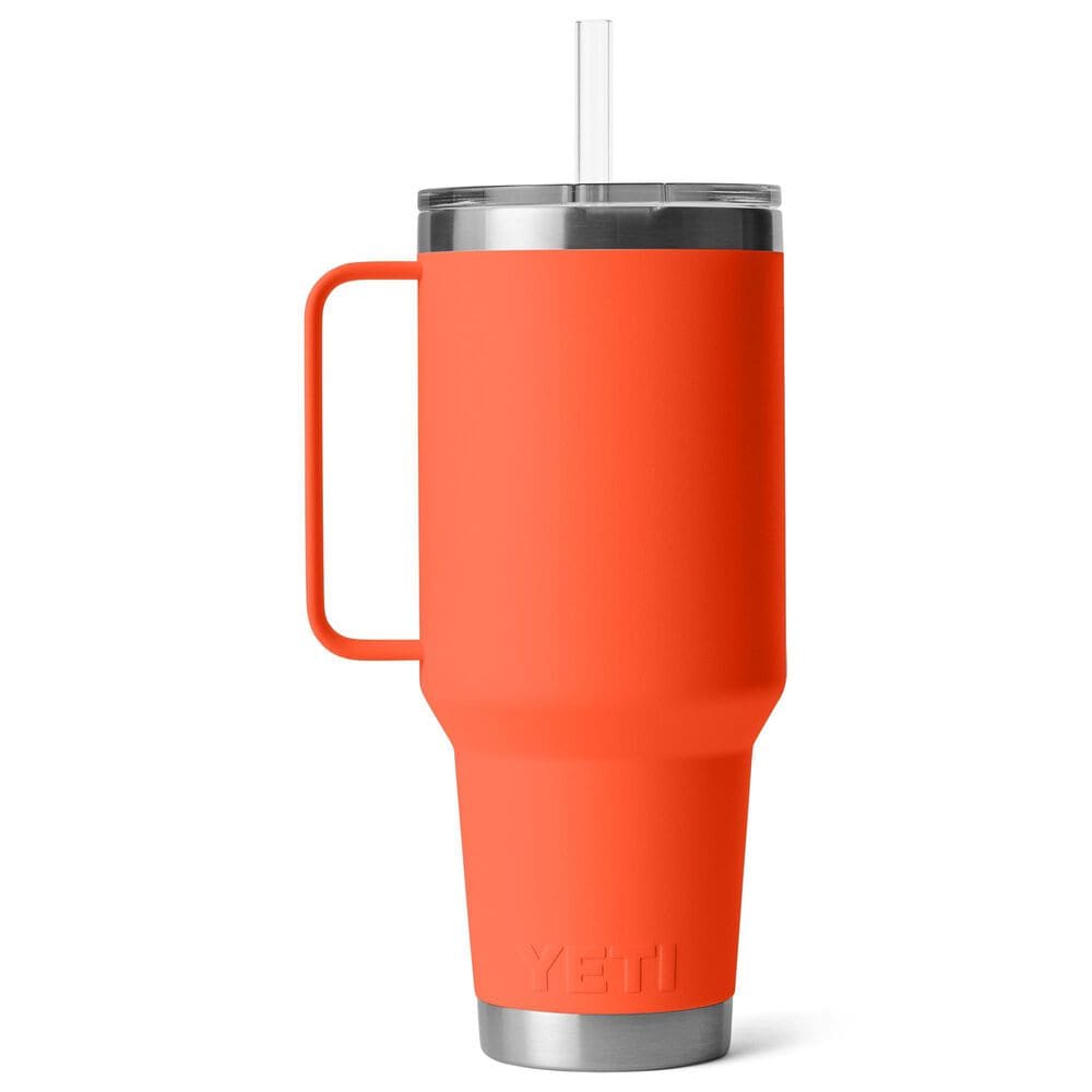 YETI Rambler 42 Oz Straw Mug with Straw Lid in Papaya, , large