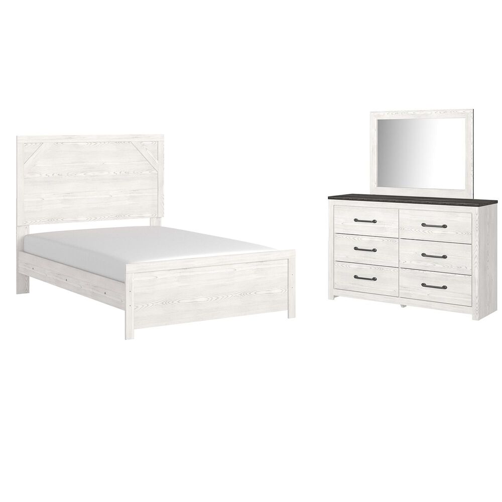 Ashley Gerridan 3 Piece Full Bedroom Set in White and Gray, , large