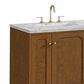 James Martin Laurent 72" Double Bathroom Vanity in Honey Oak with 3 cm Carrara Marble Top and Rectangular Sinks, , large