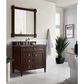 James Martin Vanities Brittany 36" Single Bathroom Vanity in Burnished Mahogany with 3 cm Parisien Bleu Quartz Top and Rectangular Sink, , large