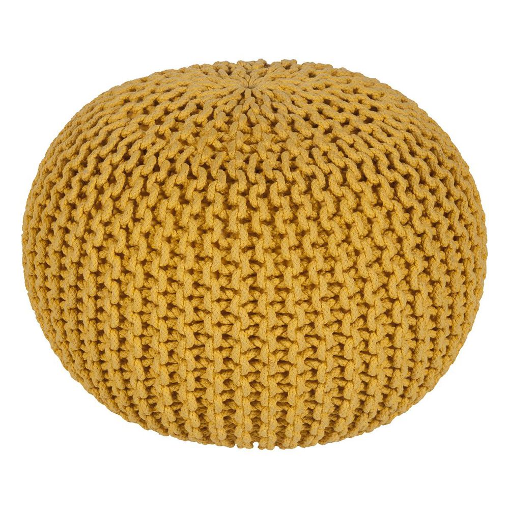 Surya Malmo Sphere Pouf in Yellow, , large