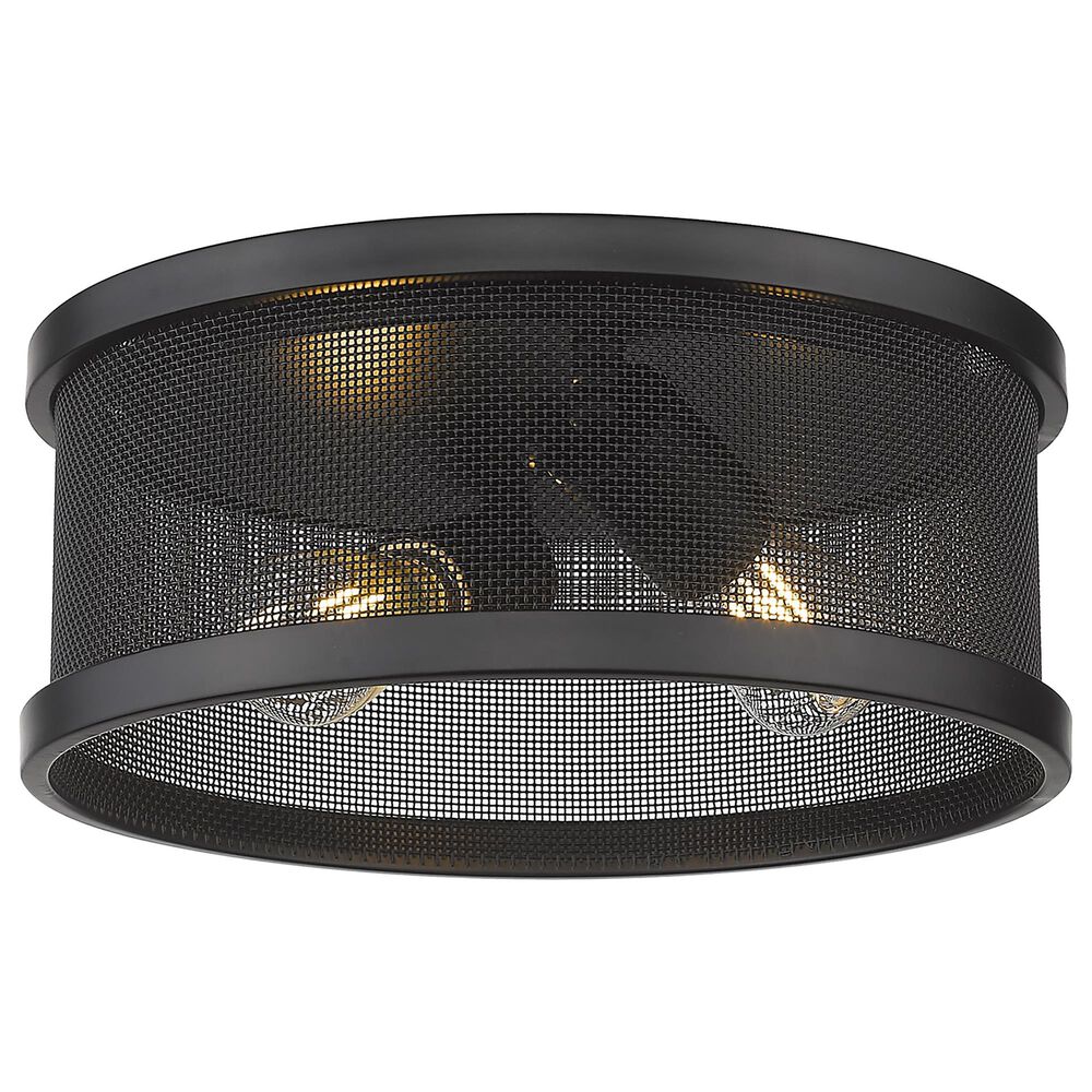 Golden Lighting Channing 11" Flush Mount in Matte Black, , large