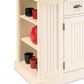 Homestyles Nantucket Kitchen Island in Off-White with Black Granite Top, , large