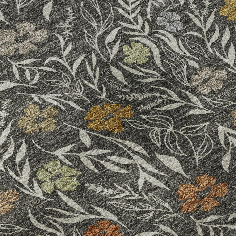 Dalyn Rug Company Soft Essentials Floral Graphite 1'8" x 2'6" Indoor/Outdoor Area Rug, , large