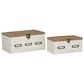 Maple and Jade Box in Natural Brown and White (Set of 2), , large