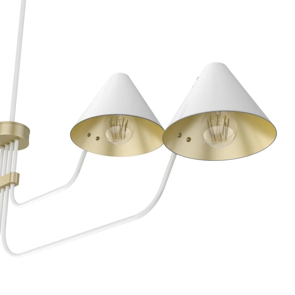 Hunter Grove Isle 4-Light Chandelier in Matte White, , large